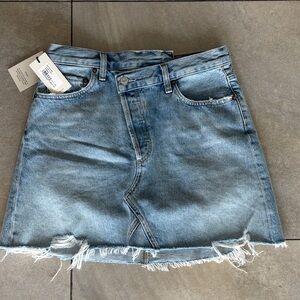 Agolde Light Blue Denim Skirt
